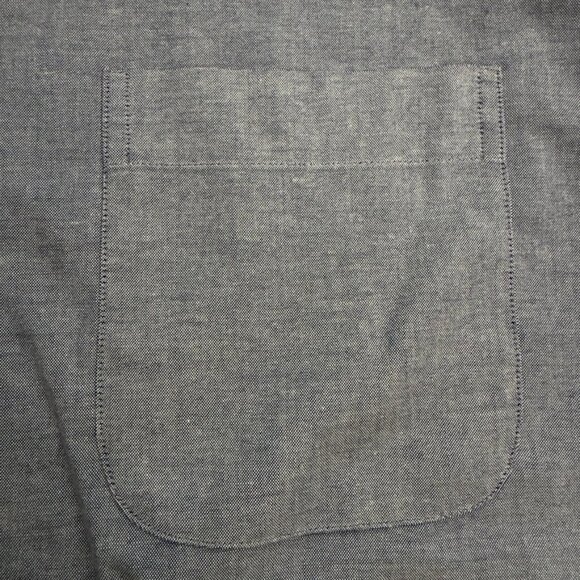 Paul Fredrick Classic Fit Chambray Button-Front Shirt – Size Large - Picture 6 of 11